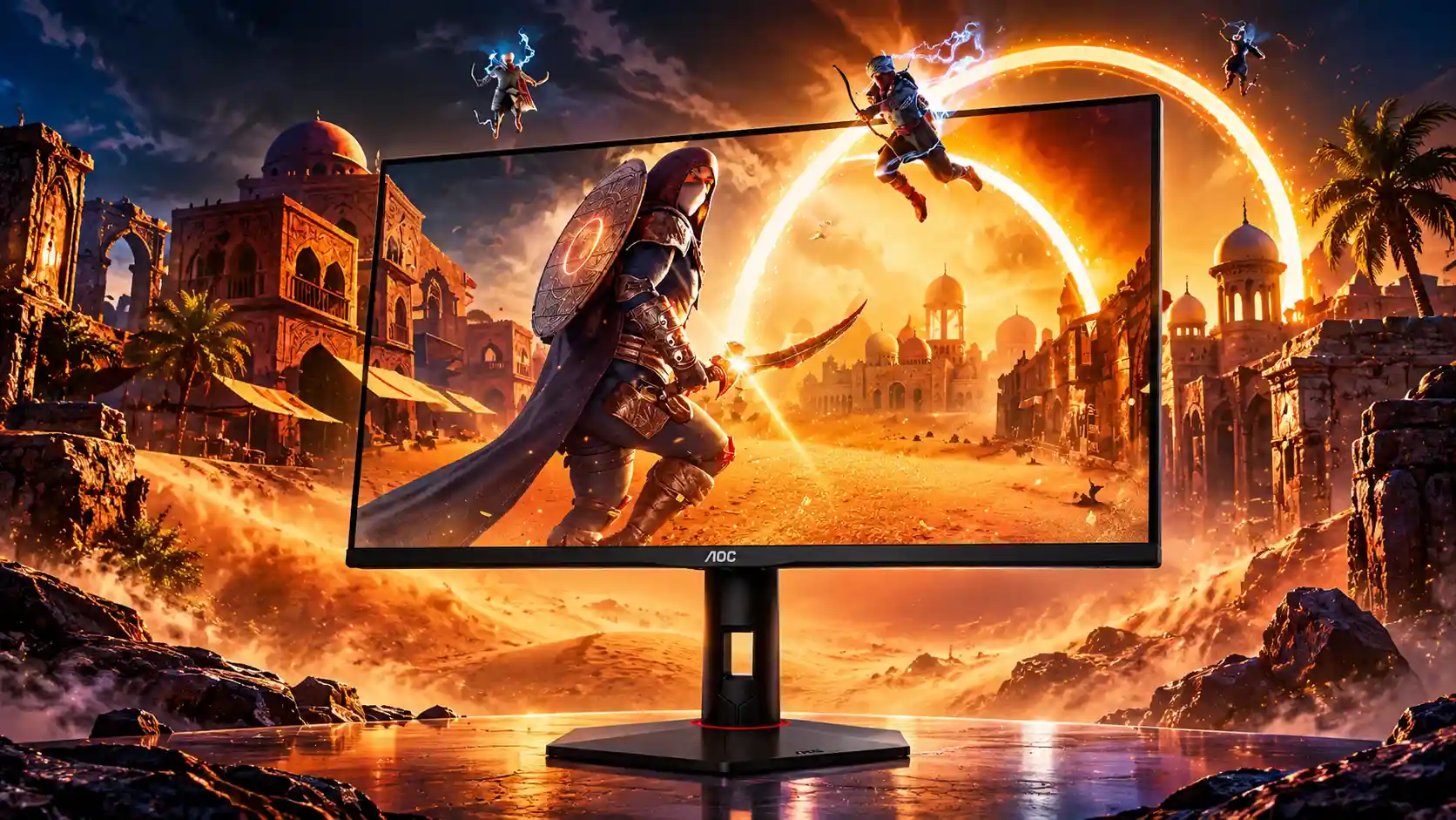 AOC apresenta monitor 4K U32G5D com QD-OLED e 180 Hz