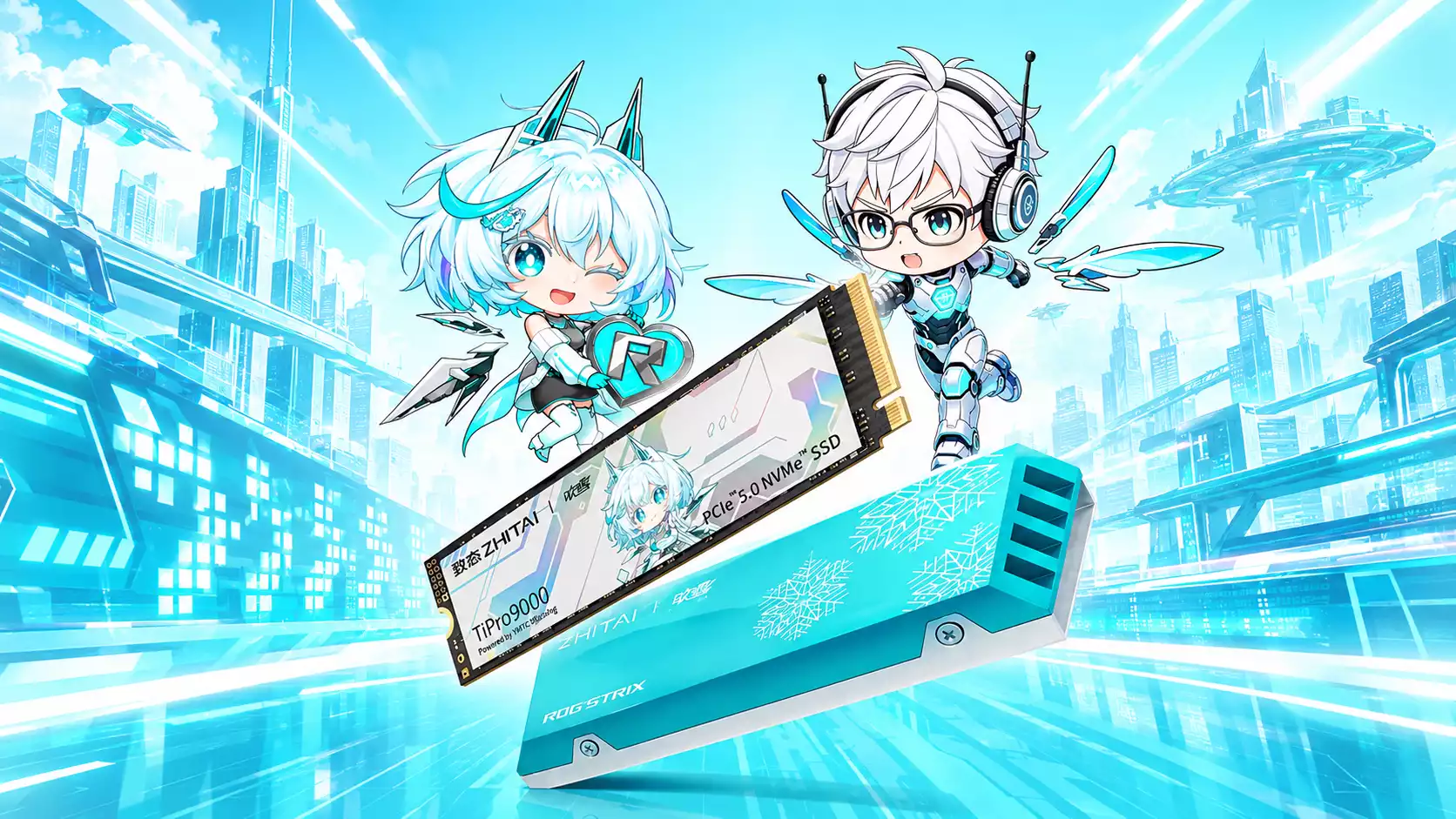 YMTCとASUS、PCIe 5.0対応SSD ZHITAI TiPro9000 Snow Whiteを発表