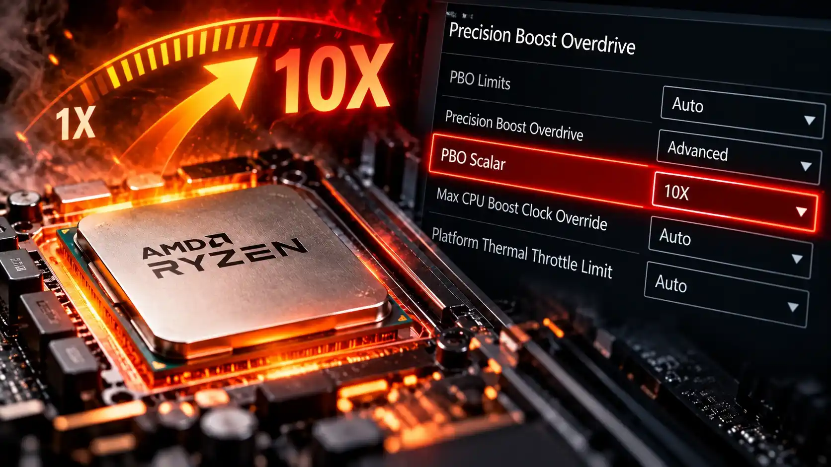 PBO Scalar 10X, fps 향상 없이 Ryzen 수명 단축 우려