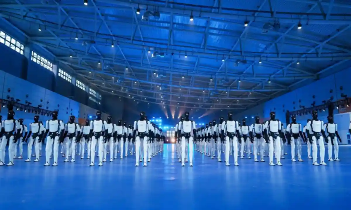 110 robot umanoidi AgiBot stabiliscono un record mondiale