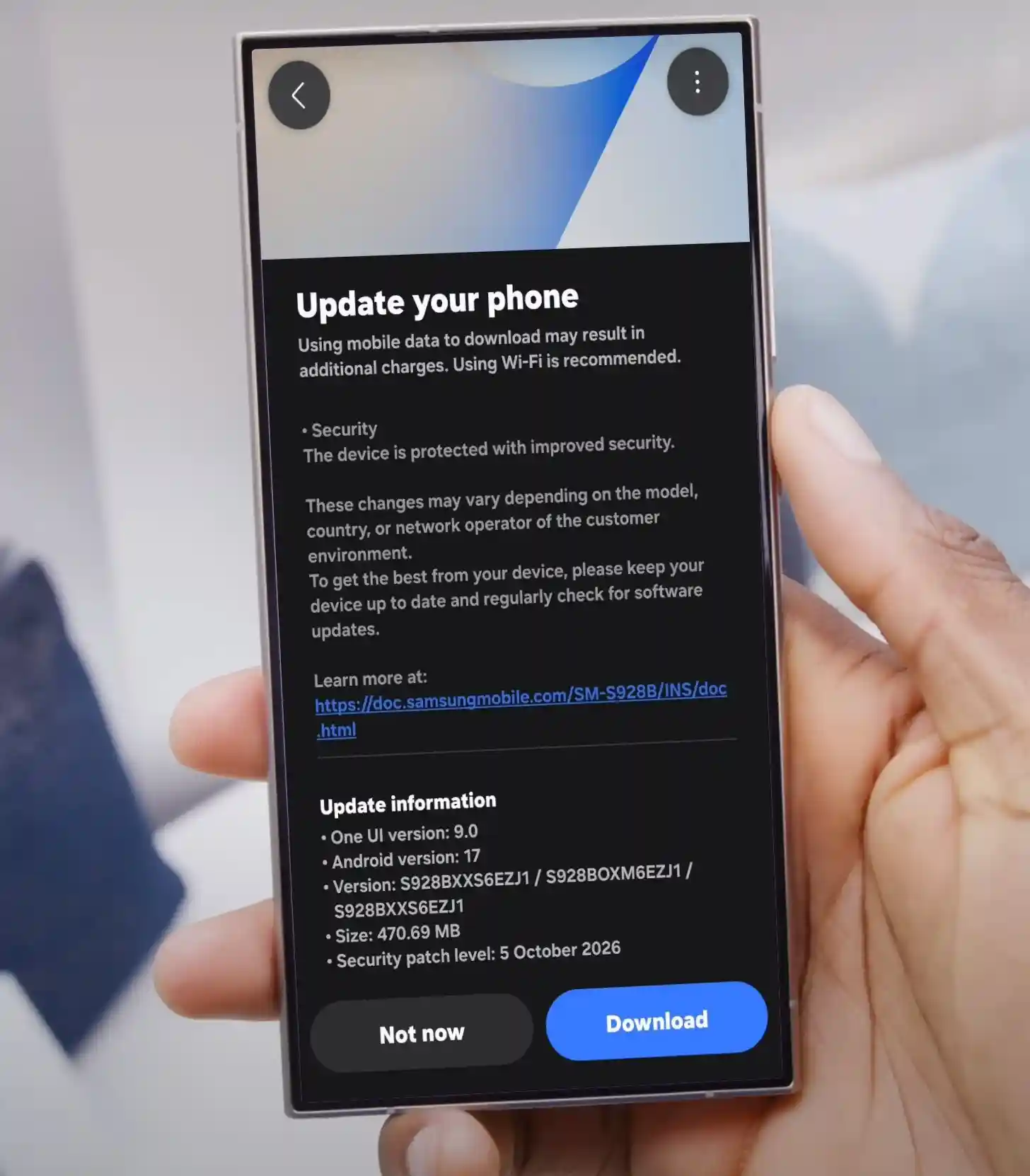 Samsung avvia l’aggiornamento di ottobre per Galaxy S24
